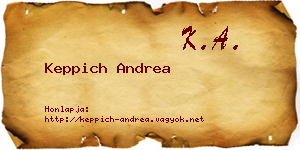 Keppich Andrea névjegykártya